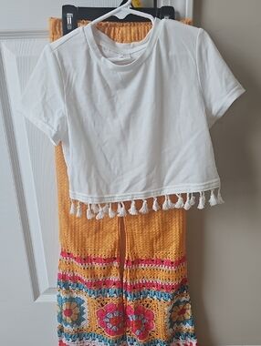 White Tassel Crop Top